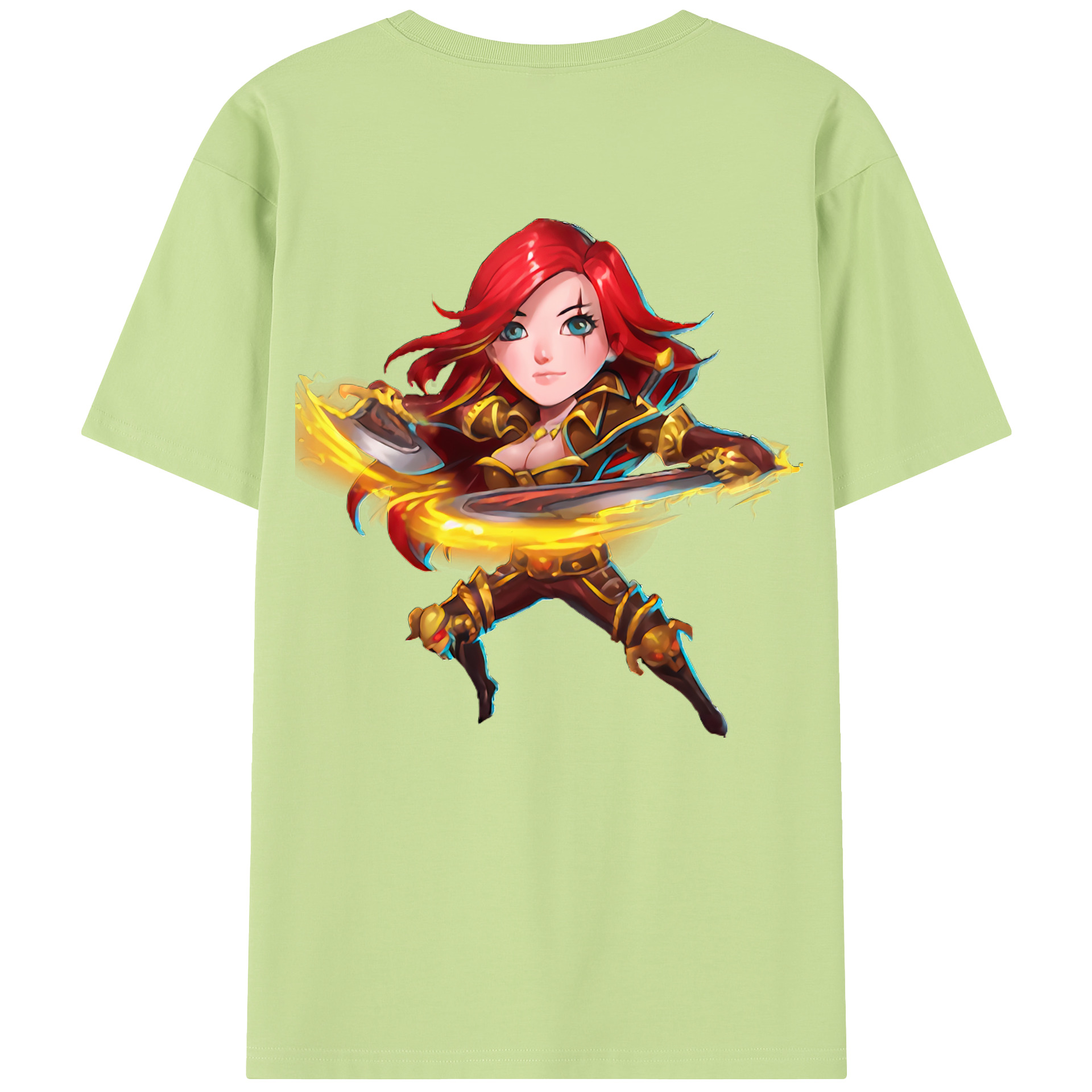 （画像用） リーグ・オブ・レジェンド League of Legends LOL 綿100％半袖Tシャツ（背面プリント）